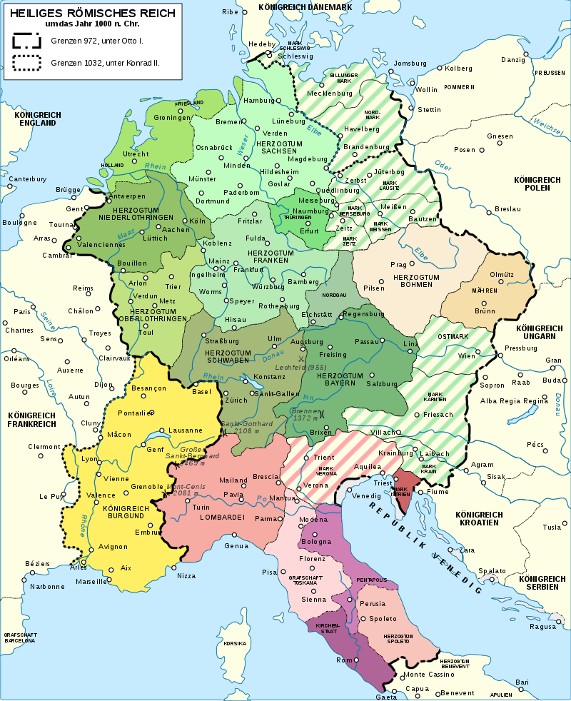 Holy Roman Empire 1000 map desvg