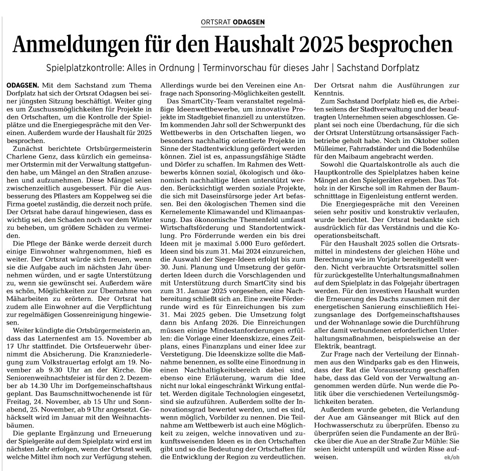 Ortsratsitzung 2023 10 EM